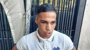 Juan Cruz Juárez, el futbolista de Gimnasia y Esgrima de Ciudadela brutalmente agredido.