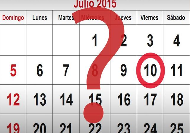 ¿Es feriado puente el 10 de julio?