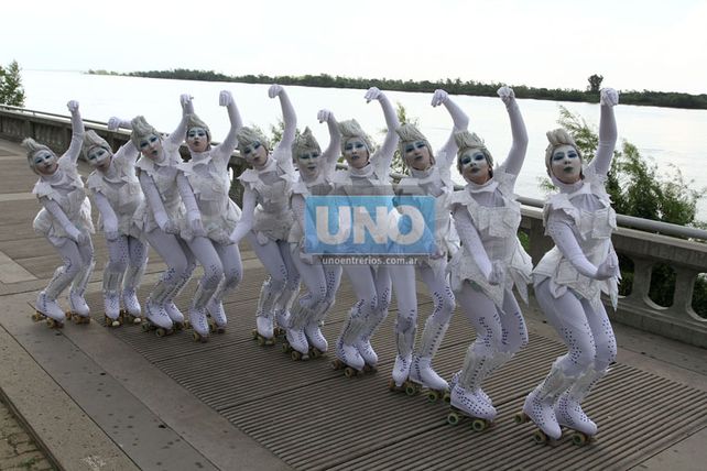 El show. Aguaí competirá con el número denominado Inmensidad Blanca. Dejan un mensaje respecto del deshielo y la contaminación.  Foto UNO/Diego Arias