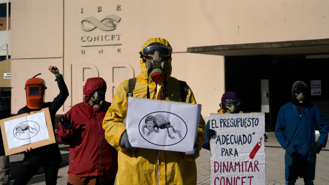 Los trabajadores del Conicet vienen protestando por un sistema que se va achicando permanentemente