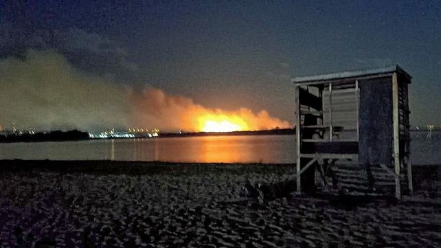Paraná: el fuego afectó gran parte de la Isla Puente