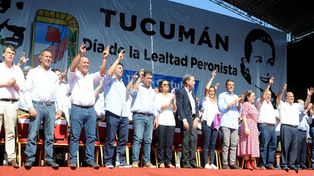 Manzur juntó a Massa, Pichetto y Scioli y fue el “maestro de ceremonias” del 17 de Octubre