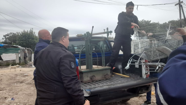 El procedimiento se realizó en una chatarrería de Almafuerte al 2100