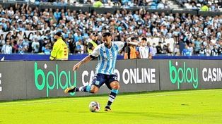 Edwin Cardona, en duda para jugar con Racing ante River el domingo en el Monumental.