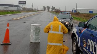 La vieja ruta 9 está cortada por acumulación de agua entre Carcarañá y Armstrong.