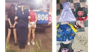 Tres jóvenes de Paraná, una de la cual es menor de edad, robaron dos remeras, un short de Boca, un camisón y dos cola less de un local y salieron corriendo&nbsp;