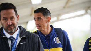 Ángel Di María llega al estadio de Gimnasia en el bosque platense.&nbsp;