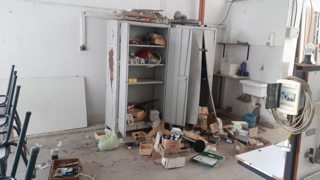 El taller de electricidad de la Escuela 