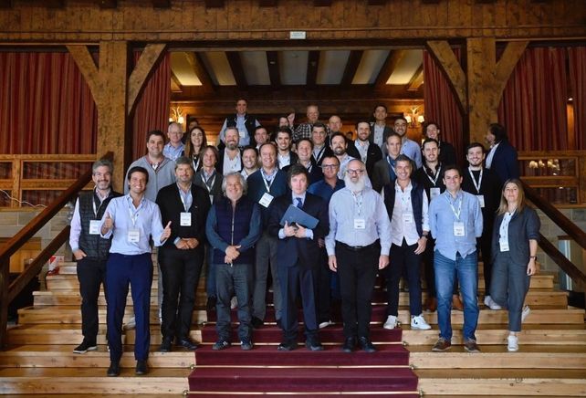 Milei junto a los empresarios en la edición 2024 del Foro Llao Llao.
