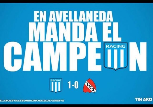 Los afiches de Racing a Independiente tras el clásico de Avellaneda
