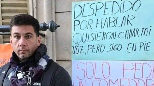 Gualeguay: cocinero escolar lleva nueve días encadenado tras ser despedido