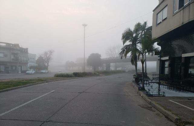 El domingo amaneció con mucha niebla en la ciudad