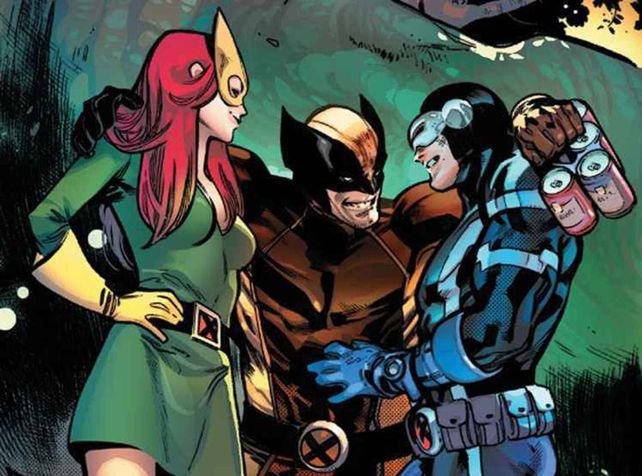 Poliamor en los X-Men, Jean, Scott y Logan.