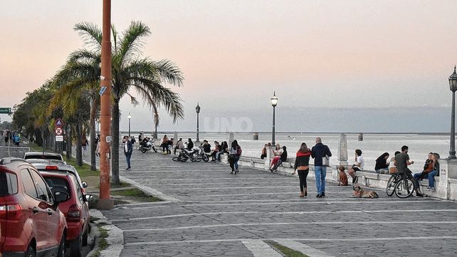 La costanera santafesina durante los fines de semana