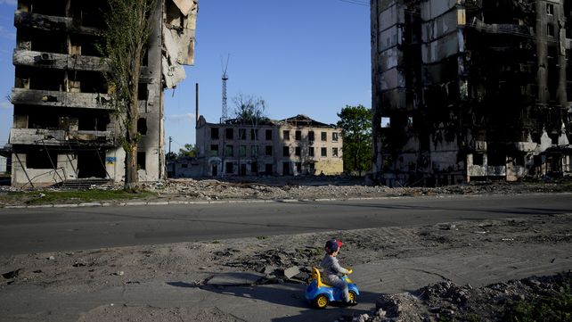 La criminal destrucciónde las ciudades ucranianas que comete cada día el ejército de Putin.&nbsp;