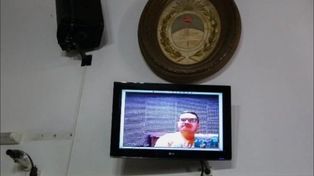 Cantero durante otra imputación ; mientras declaraba desde la prisión.
