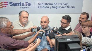 Representantes de Amsafé y Sadop en la paritaria docente.