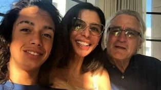 Robert De Niro junto a su hija Drena y su nieto Leandro, quien falleció a los 19 años.&nbsp;