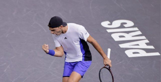 Cerúndolo dio la sorpresa del día y eliminó a Rublev en el Masters 1000 de París