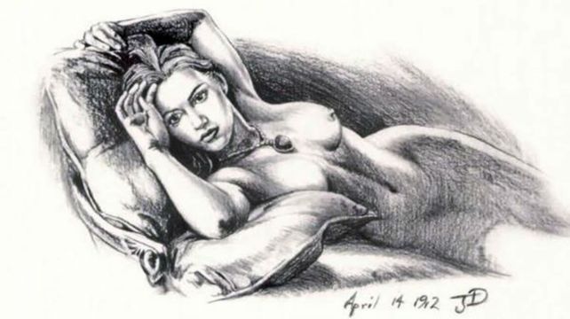 Kate Winslet quedó inmortalizada en ese espectacular dibujo.