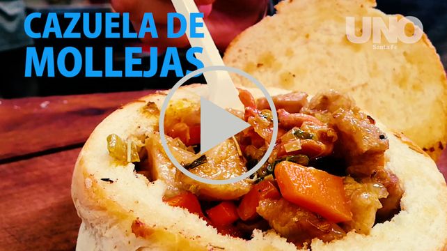 Receta: cazuela de mollejas en cuenco de pan