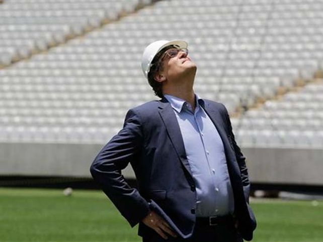 Valcke visitó el estadio de la inauguración del Mundial