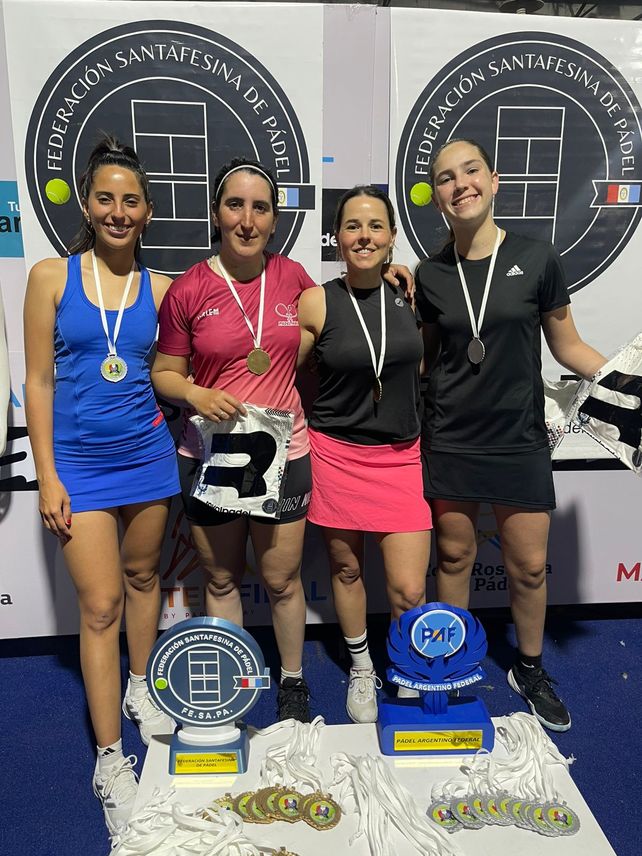 Rosario gritó campeón en el torneo provincial de pádel: cinco parejas ganaron y otras seis fueron finalistas
