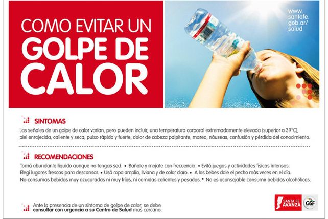 Salud recomendó a la población extremar los cuidados ante la ola de calor