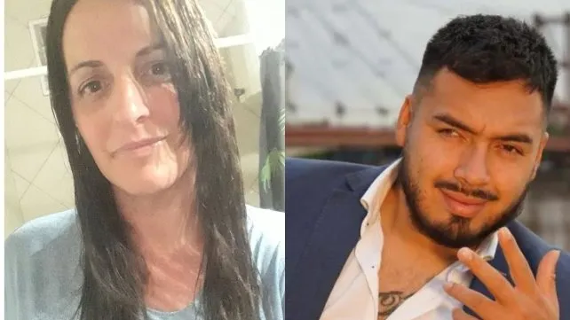 Claudia Decurgez, de 44 años, la ciclista fallecida, y el cantante de cumbia Nicolás Mattioli.
