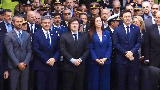 El año pasado el presidente y la vice estuvieron juntos en el acto por Malvinas.
