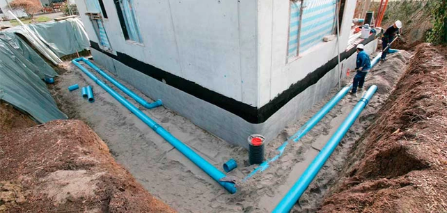 La instalación de un pozo canadiense en una vivienda nueva.&nbsp;