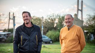 El secretario de Obras Públicas, Martín Tartarelli y el intendente de Granadero Baigorria, Adrián Maglia, se mostraron entusiasmados con ambos proyectos.