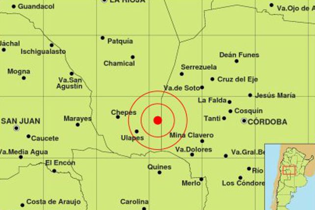 El epicentro del temblor.