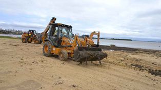 Thompson. Con las obras en marcha hay optimismo para poder habilitar este año el balneario.