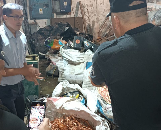 Allanaron una chatarrería en Venado y secuestraron 700 kilos de cobre y 4 millones de pesos