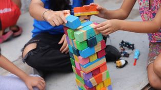 El programa Andamios trabaja entre las actividades lúdicas y el aprendizaje de los chicos.