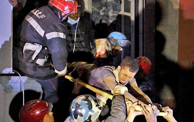 Rishi Khanal fue rescatado ayer luego de pasar tres días atrapado.