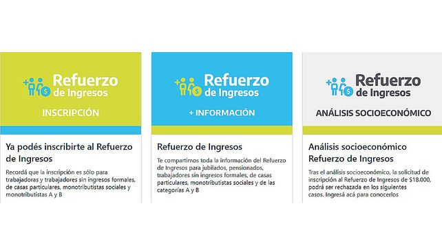 Inscriptos en el refuerzo de ingresos pueden consultar desde hoy si les corresponde cobrarlo