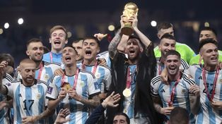 Algarabía. La selección argentina celebra con la copa del mundo, con la misma alegría que lo hicieron todos los argentinos. Fue exactamente hace un mes.
