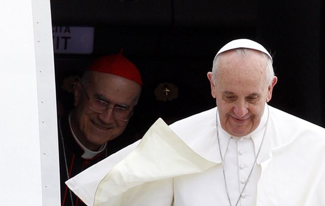 El Papa Francisco al llegar a Roma. Desde allí al Vaticano en helicóptero.