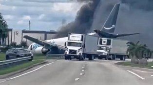 Miami: un avión de carga de Amazon se despistó en el aeropuerto