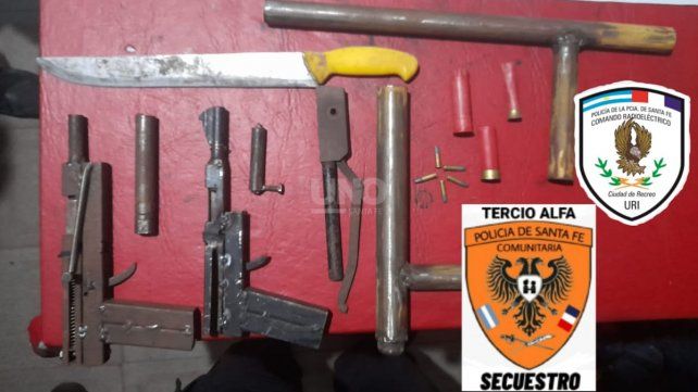 Las dos ametralladoras incautadas