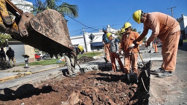 Trabajos de bacheo en la ciudad de Santa Fe