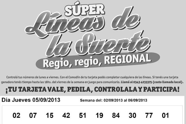 Seguí jugando con las Súper Líneas de las Suerte