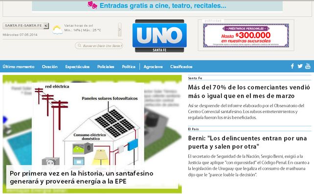 Los argentinos se informan cada vez más a través de diarios on line