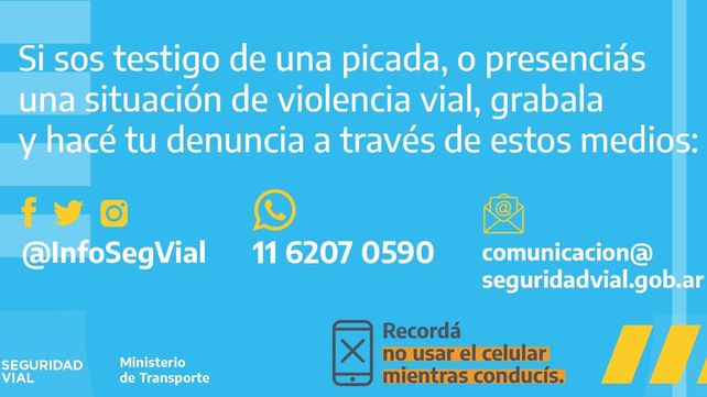 Se&nbsp; habilitó un número de WhatsApp para enviar imágenes de picadas clandestinas