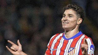 Julián Álvarez marcó un gol en el triunfo del Atlético de Madrid en la Copa del Rey.