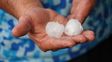 La tormenta en Rosario vino acompañada de granizo similar al tamaño de pelotas de golf