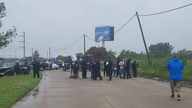 El despliegue policial en la zona de Circunvalación y Autopista a Buenos Aires.&nbsp;