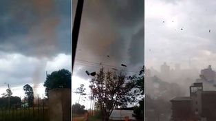 Impresionante tornado voló techos, postes y árboles en Misiones